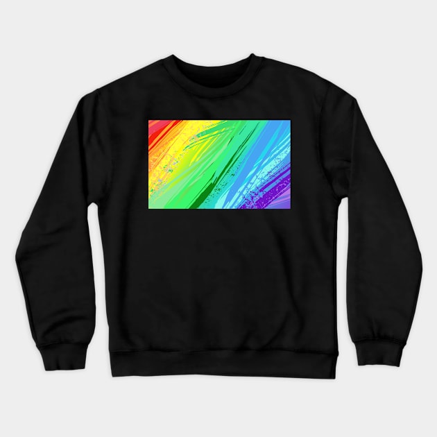 Background with Rainbow Paint Crewneck Sweatshirt by Blackmoon9